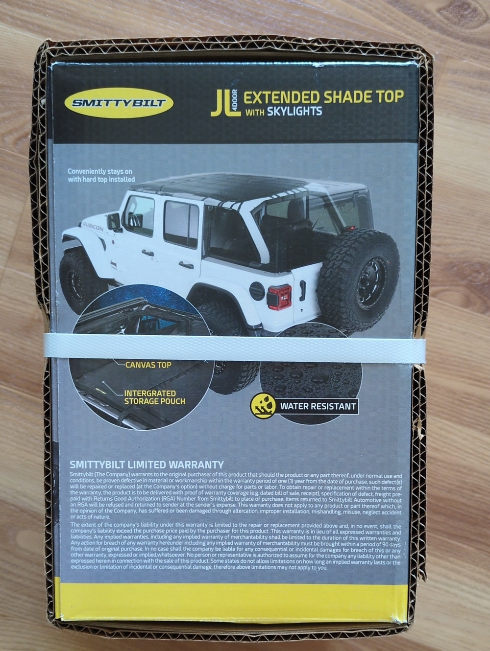 Black Extended Shade Top with Skylights - Canvas Roof for Jeeps